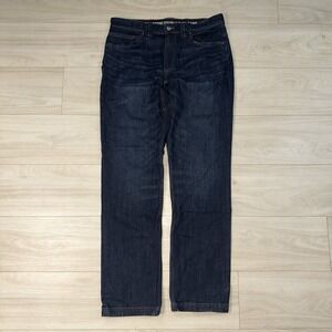 Duluth Trading Ballroom Double Flex Men's 34x34 Indigo Blue Jeans Relaxed Fit